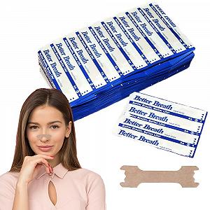 Пластирі для носа (100 шт. в упаковці) від хропіння, для кращого дихання, проти хропіння - Фото 1