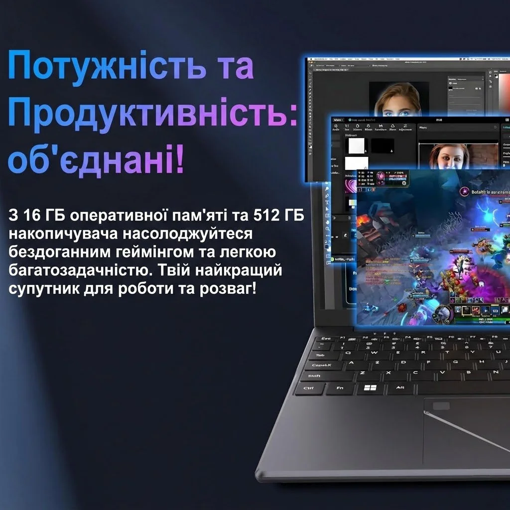 Ноутбук 15.6" DREAMFYRE ANL5 AMD Ryzen 5 3500U RAM 16GB SSD 512GB Windows 11 (UKR), фото №5