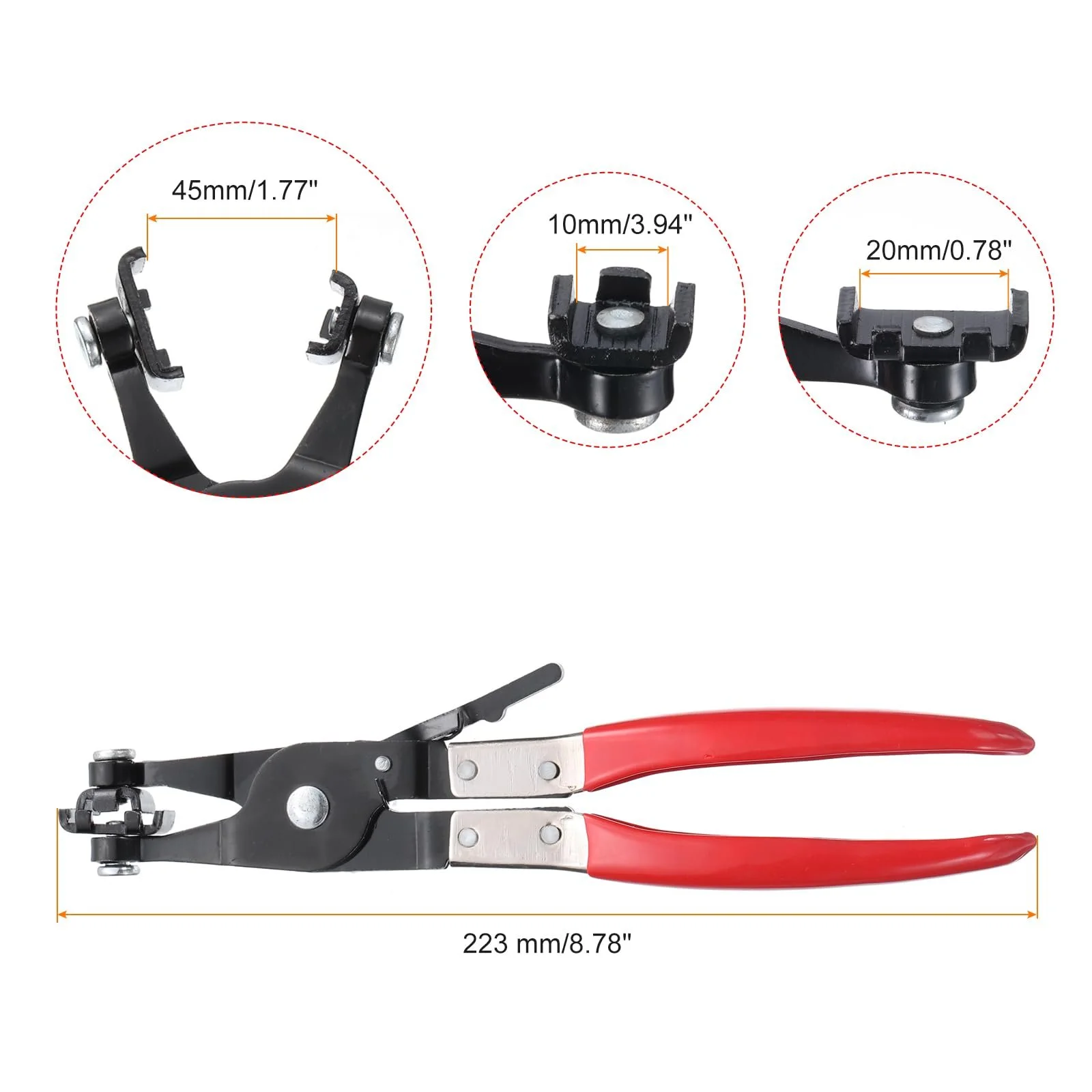 Клещи sourcing map для хомутов, пружинные хомуты, клещи с когтями для топливных шлангов, автомобилей, охлаждающей жидкости, обогрева, водяного шланга, фото №2 Клещи sourcing map для хомутов, пружинные хомуты, клещи с когтями для топливных шлангов, автомобилей, охлаждающей жидкости, обогрева, водяного шланга, фото №2