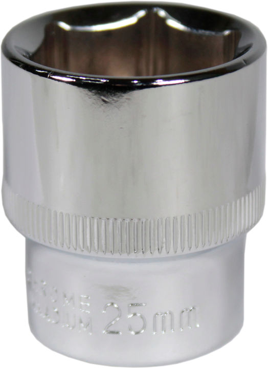 Головка торцева низька шестигранна 1/2 25мм Intertool Хром ванадіум ET-0025, фото №1