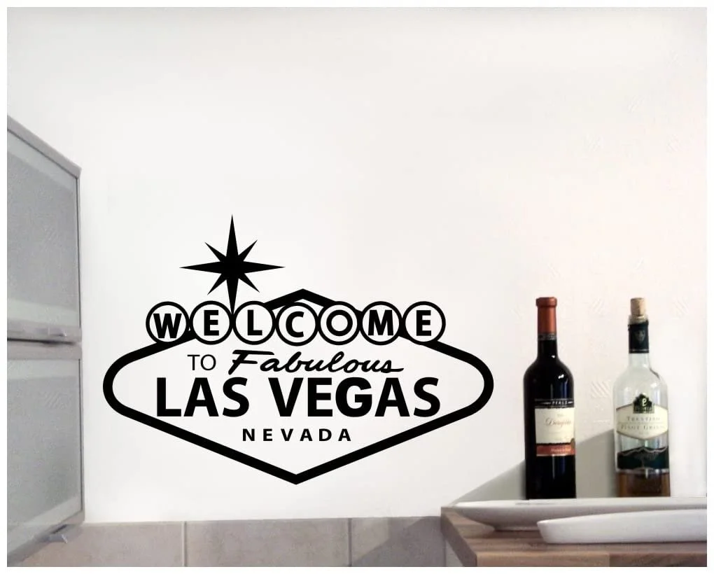Наклейка на стену "Welcome to Las Vegas" цитата, фото №2