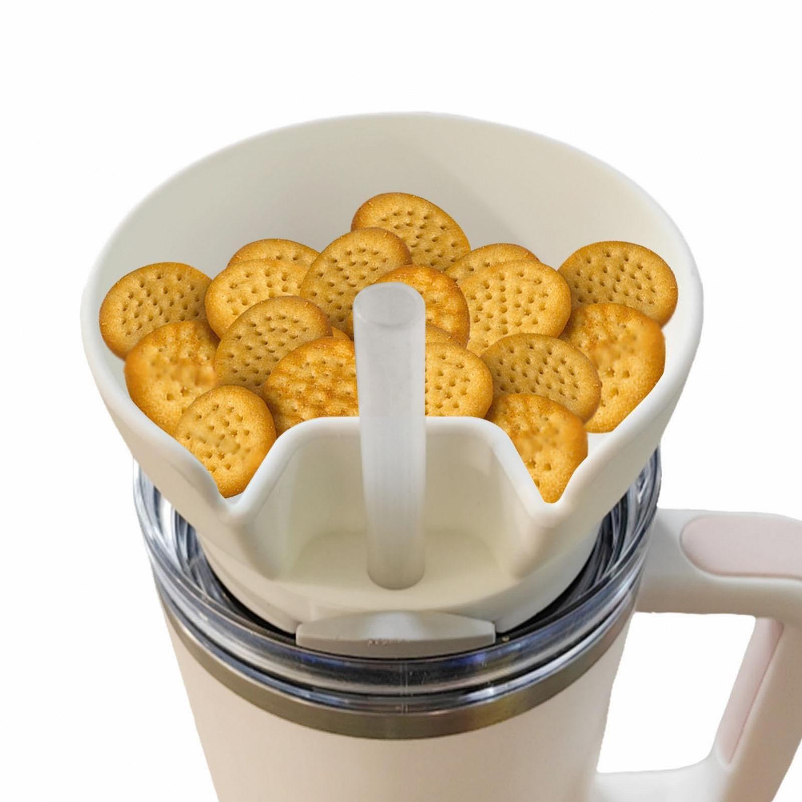 Кухоль з мискою для снеків 2-в-1, Герметичний портативний дорожній кухоль, фото №7