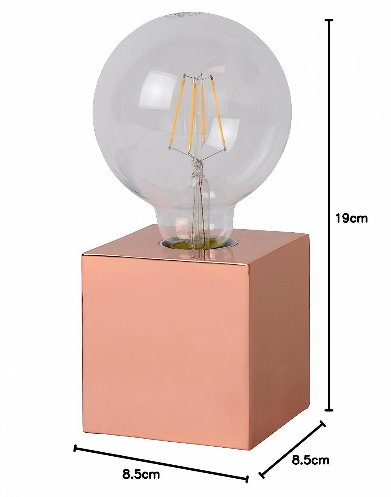 Настільна лампа Lucide CUBICO Ø 9,5 см LED 1x5W 2700K Мідна, фото №4