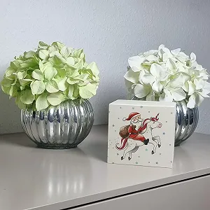 Скарбничка Санта-Клаус на єдинорозі дерев'яна synthetic.ua - Фото 1