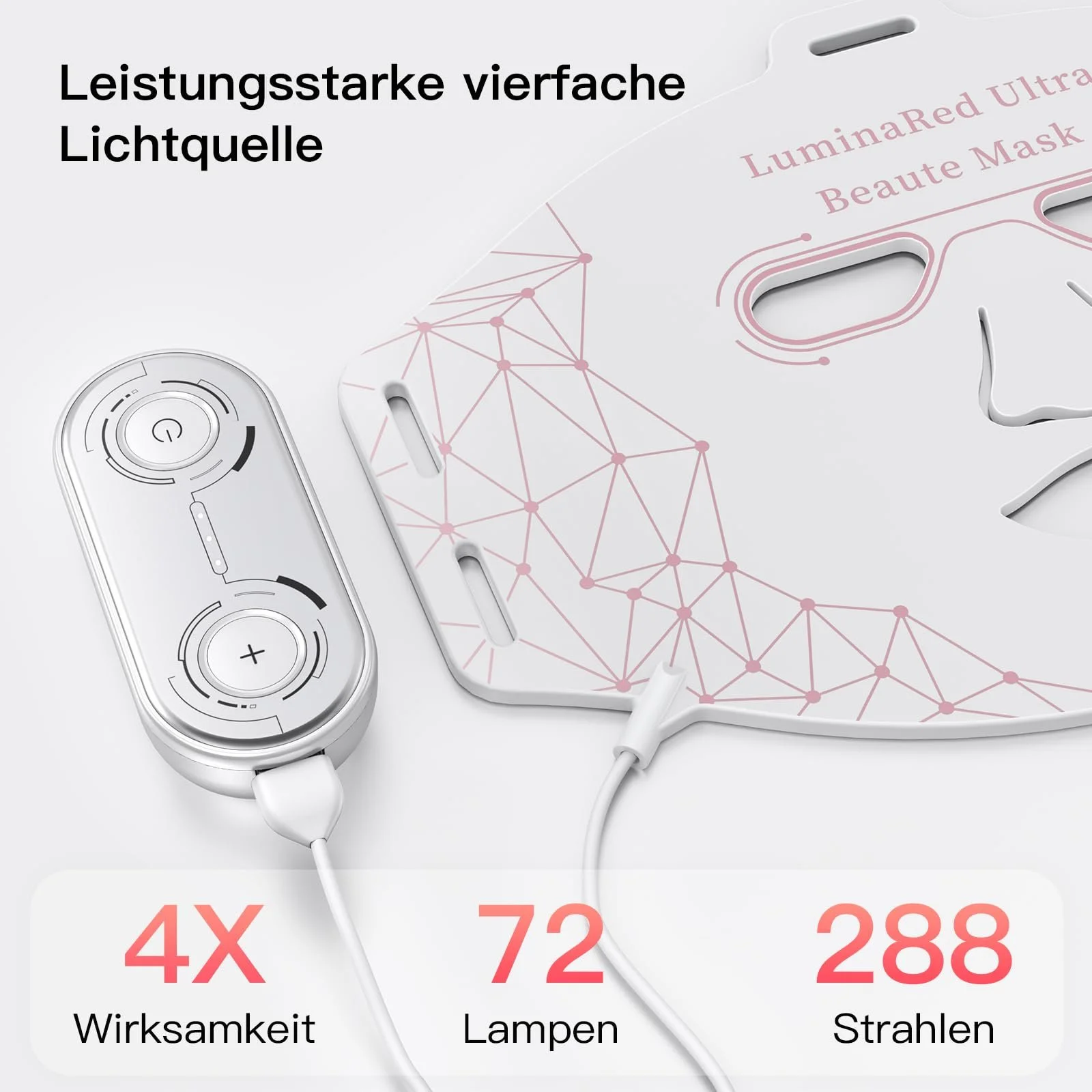 LED Маска для обличчя IBORRIA LuminaRed Ultra LED Red Light Therapy з ближнім інфрачервоним світлом, маска для світлотерапії, фото №3 LED Маска для обличчя IBORRIA LuminaRed Ultra LED Red Light Therapy з ближнім інфрачервоним світлом, маска для світлотерапії, фото №3