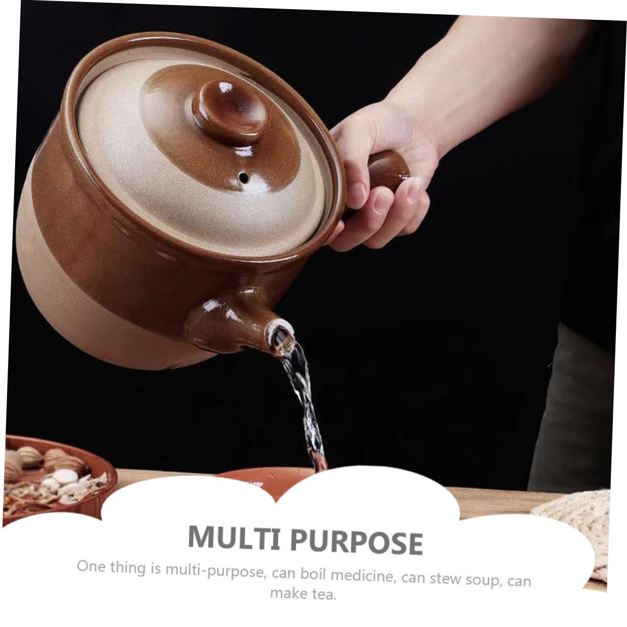 Ківш TOYANDONA Traditional Chinese для ліків глиняний термостійкий для газових та керамічних плит, фото №7 Ківш TOYANDONA Traditional Chinese для ліків глиняний термостійкий для газових та керамічних плит, фото №7