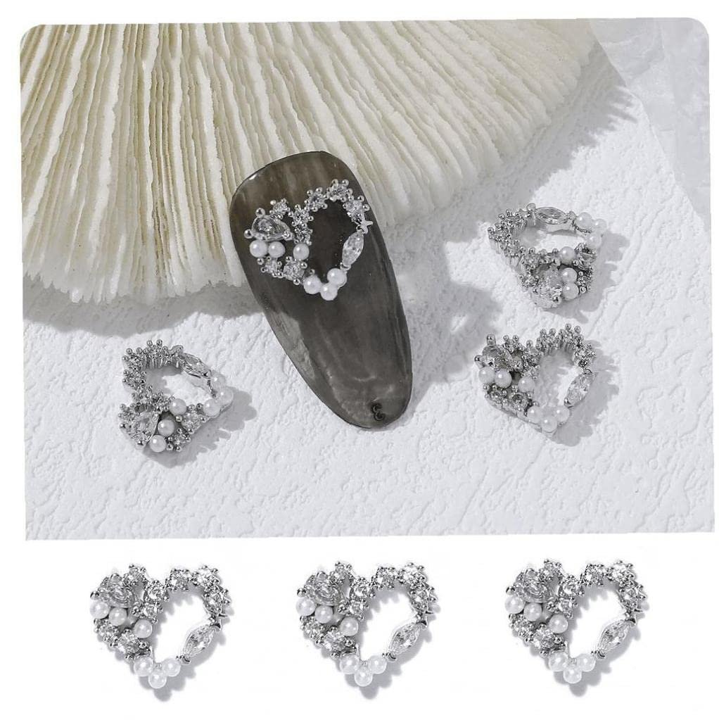 3D украшение для ногтей Металл Сердце Кристалл Стразы для ногтей 2 шт, фото №2 3D украшение для ногтей Металл Сердце Кристалл Стразы для ногтей 2 шт, фото №2