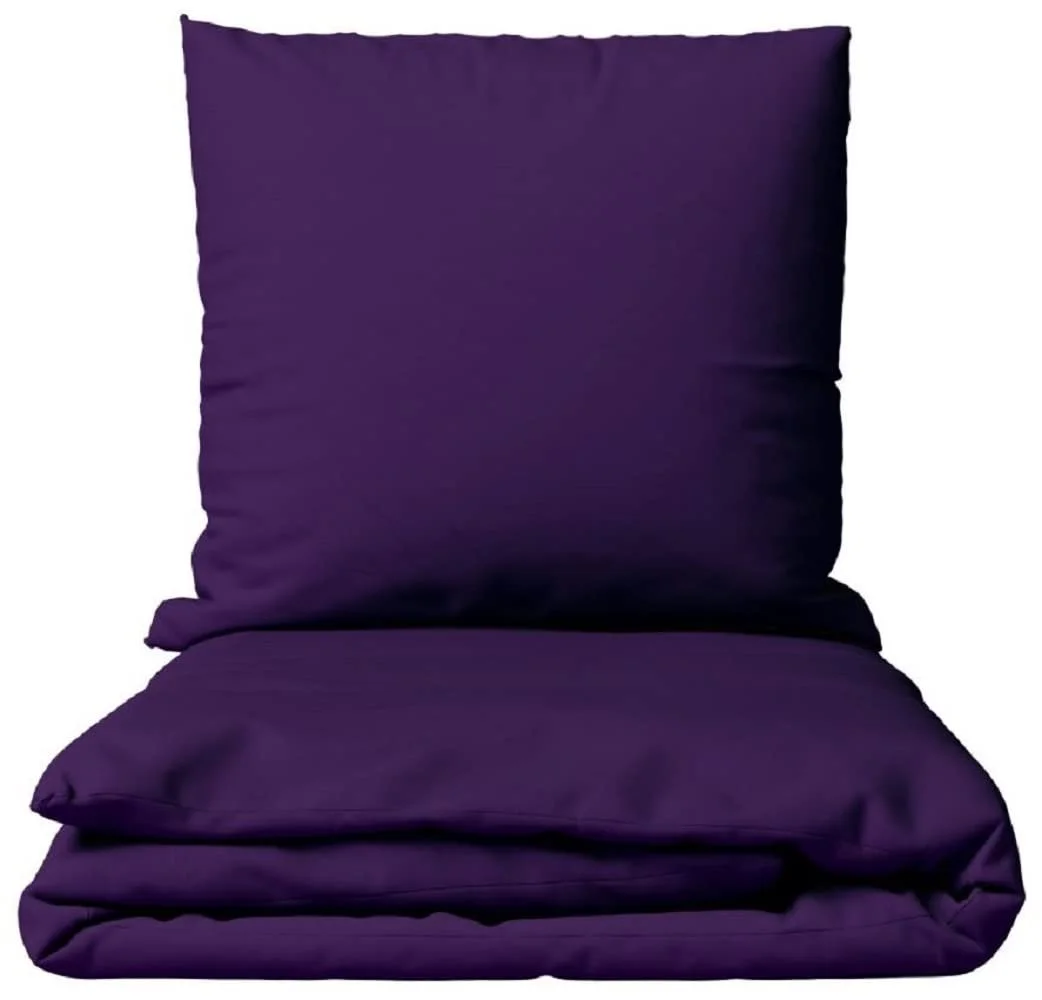 Постельное белье Leonado Vicenti хлопок однотонное 135 x 200 см 155 x 200 см 155 x 220 см 200 x 200 см 200 x 220 см 220 x 240 см 2 предмета фиолетовый, фото №1