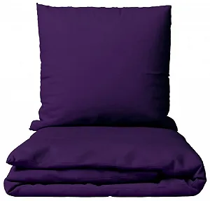 Постельное белье Leonado Vicenti хлопок однотонное 135 x 200 см 155 x 200 см 155 x 220 см 200 x 200 см 200 x 220 см 220 x 240 см 2 предмета фиолетовый - Фото 1