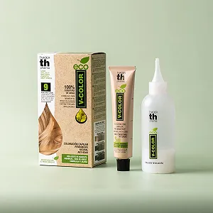 Фарба для волосся Th Pharma ECO V-Color Kit Permanent Hair Colour без аміаку, 100% покриття сивини, 120 мл, № 8 Світлий Блондин synthetic.ua - Фото 1