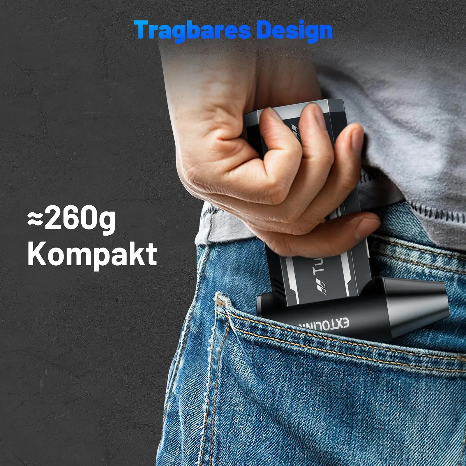 Електричний очищувач стисненим повітрям EXTOLINK L8 180 000 RPM 4 швидкості 8000 mAh, фото №8