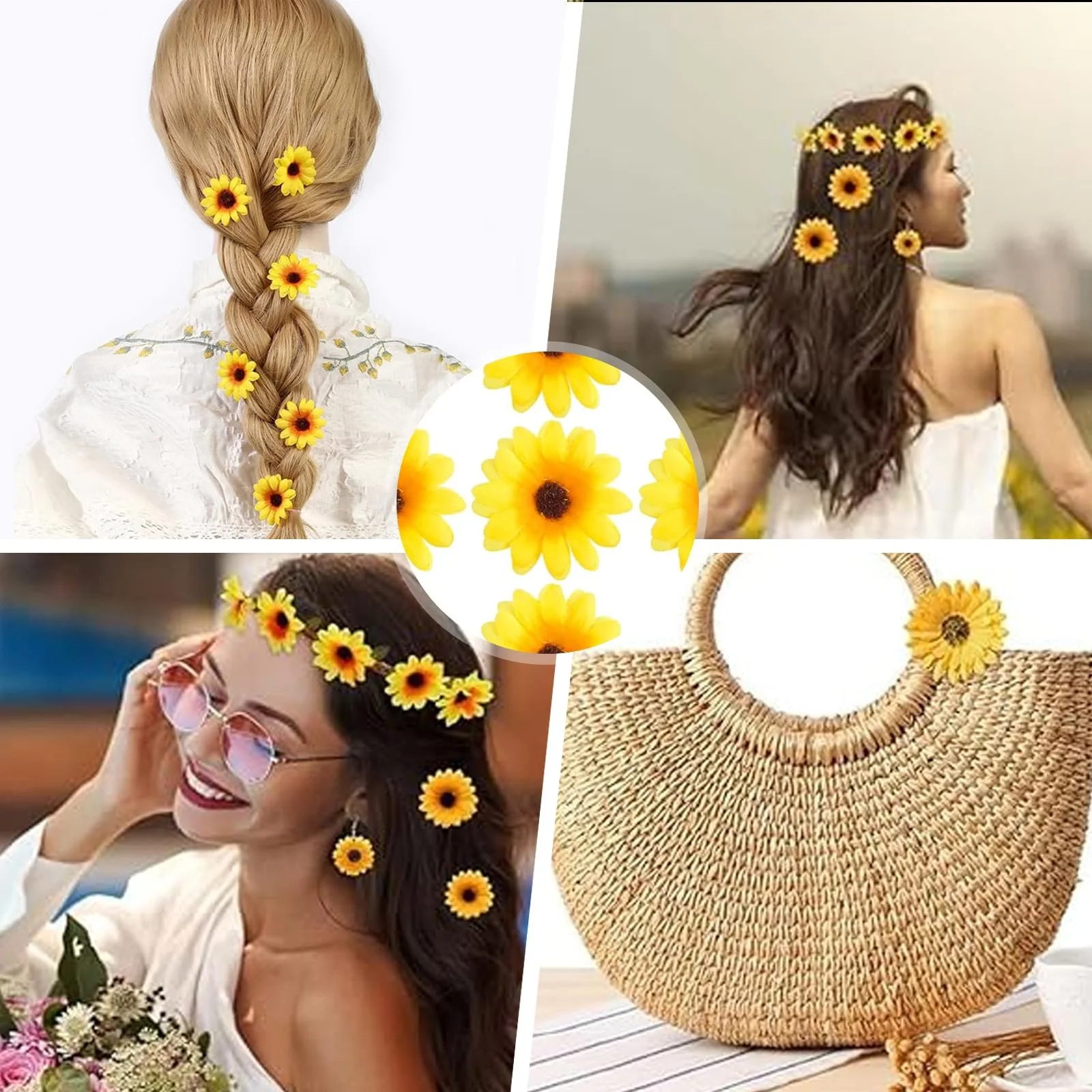 Вінок Квітковий Соняшники з 12 заколками, фото №6 Вінок Квітковий Соняшники з 12 заколками, фото №6