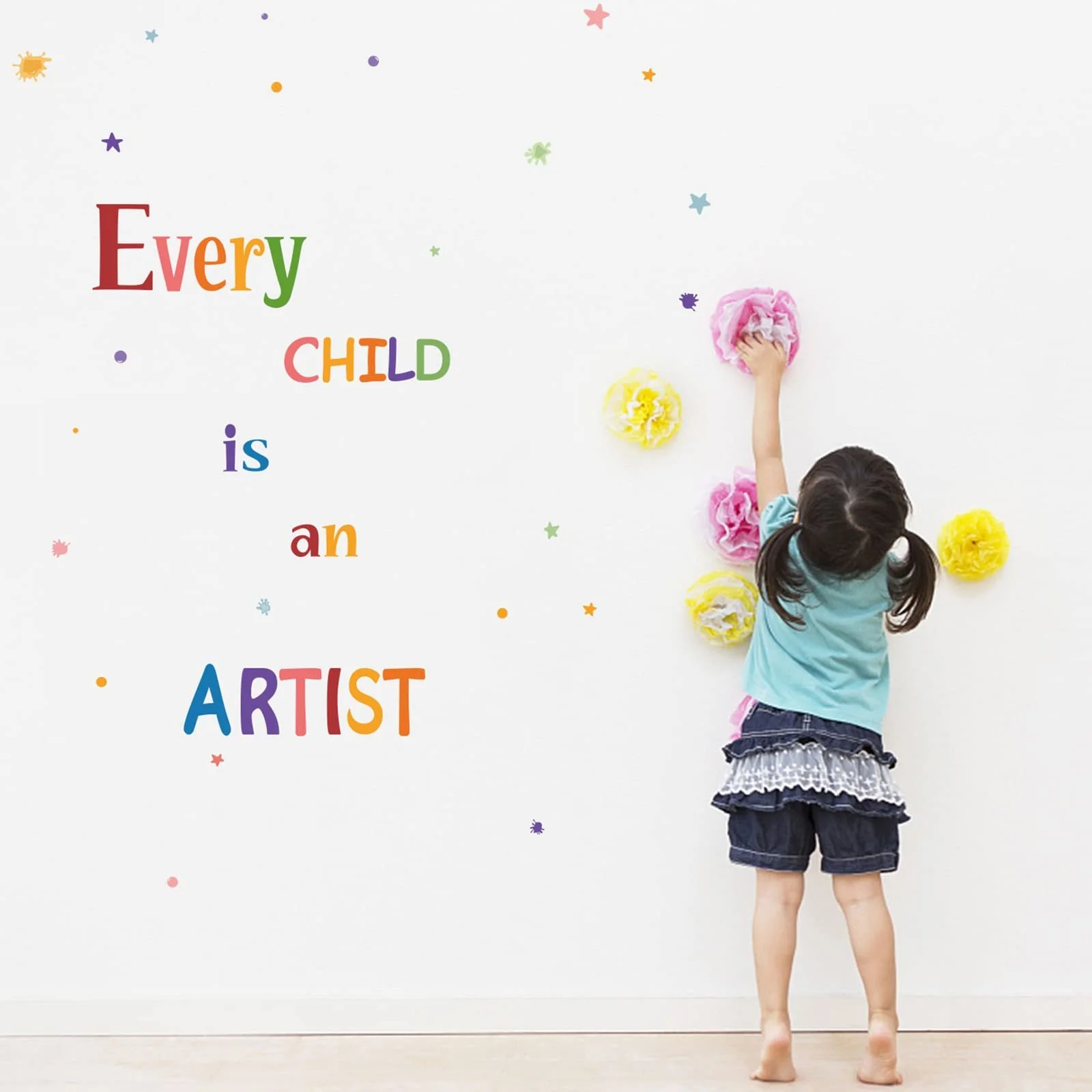 Наклейка на стіну SUPERDANT Every Child is An Artist Кольорова, фото №4