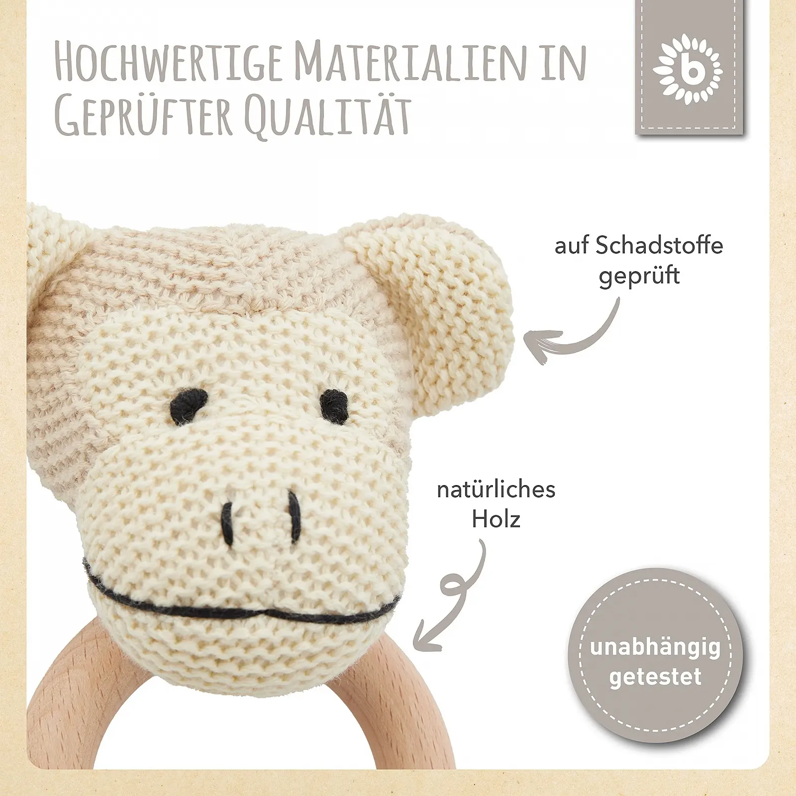 Погремушка Bieco Олень Ella Деревянная, фото №5 Погремушка Bieco Олень Ella Деревянная, фото №5