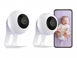 Відеоняня 2K HD Детекція руху Двосторонній аудіозв'язок Alexa 2 штуки - Фото 1