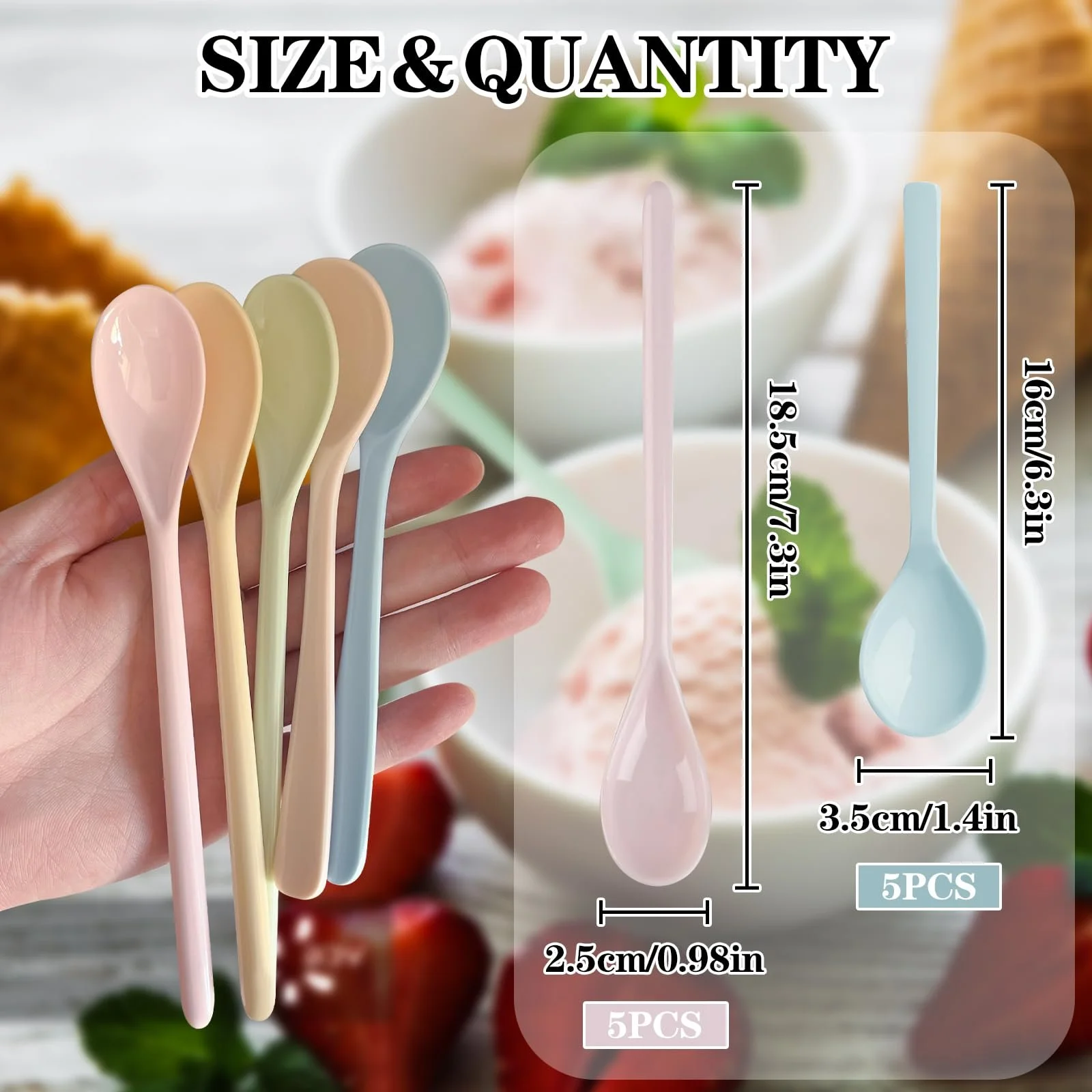 Ложка Пластикова Різнобарвна (10 шт.), фото №2