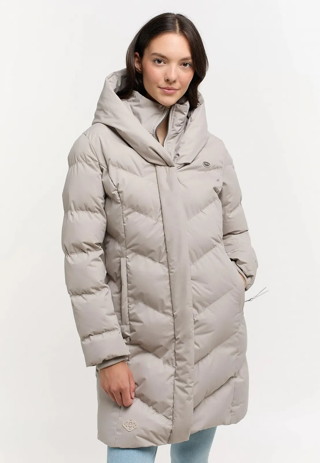 Женский стеганый жилет Ragwear NATALKA VEST, длинный, без рукавов, с капюшоном, фото №3