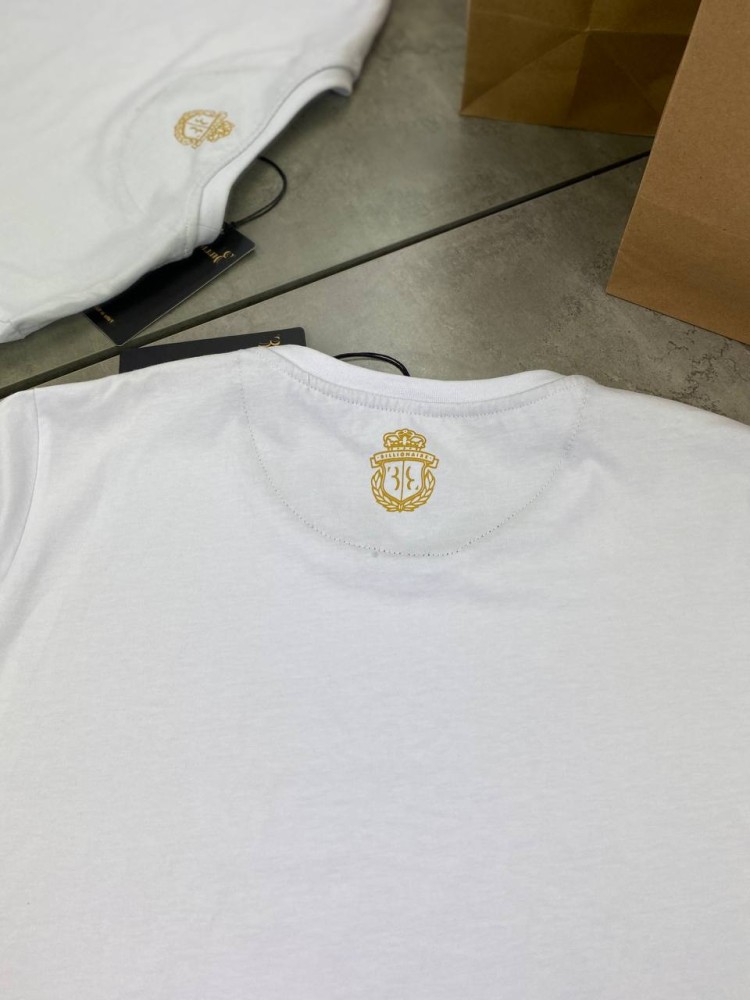 Футболка белая принт якорь Billionaire f237, фото №4