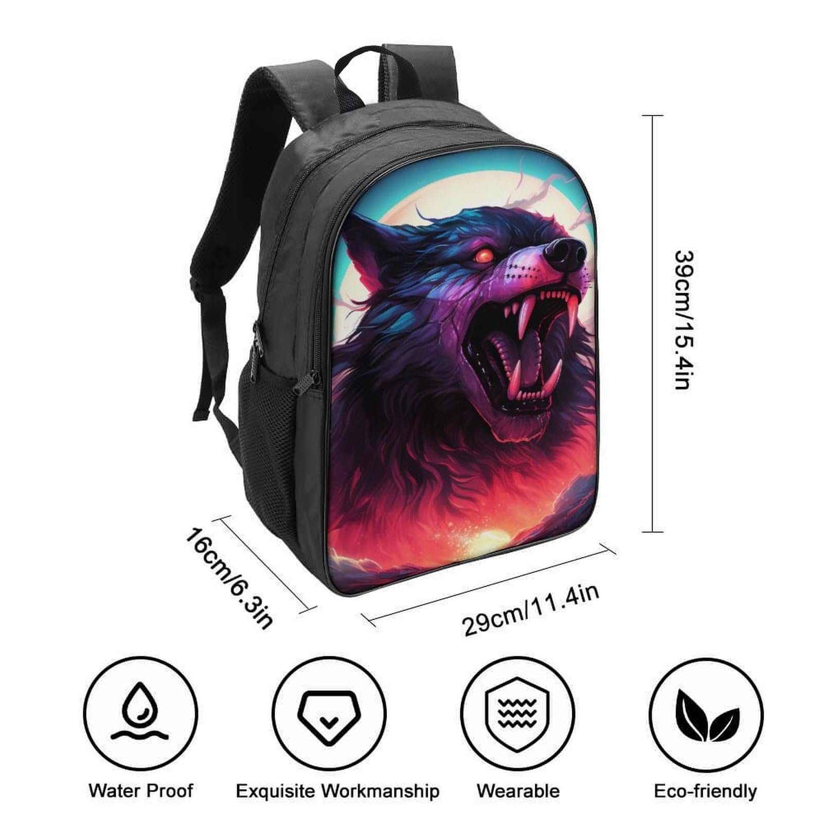 Ранець Wolf 3D DPEOANEBN 40x28x16см, фото №2