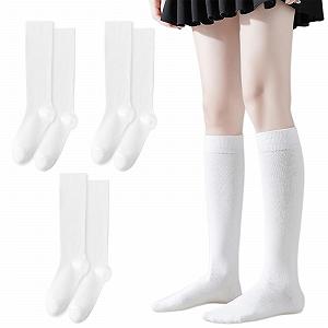 3 пары женских гольфов до колена Белый - Фото 1