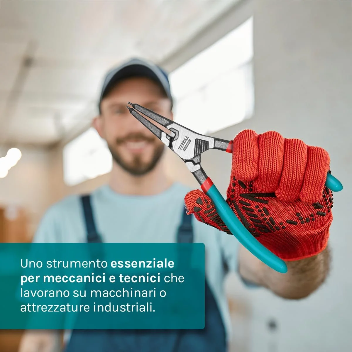 Плоскогубцы изогнутые TOTAL для внешних шайб 180 мм Cr-V сталь, фото №4 Плоскогубцы изогнутые TOTAL для внешних шайб 180 мм Cr-V сталь, фото №4