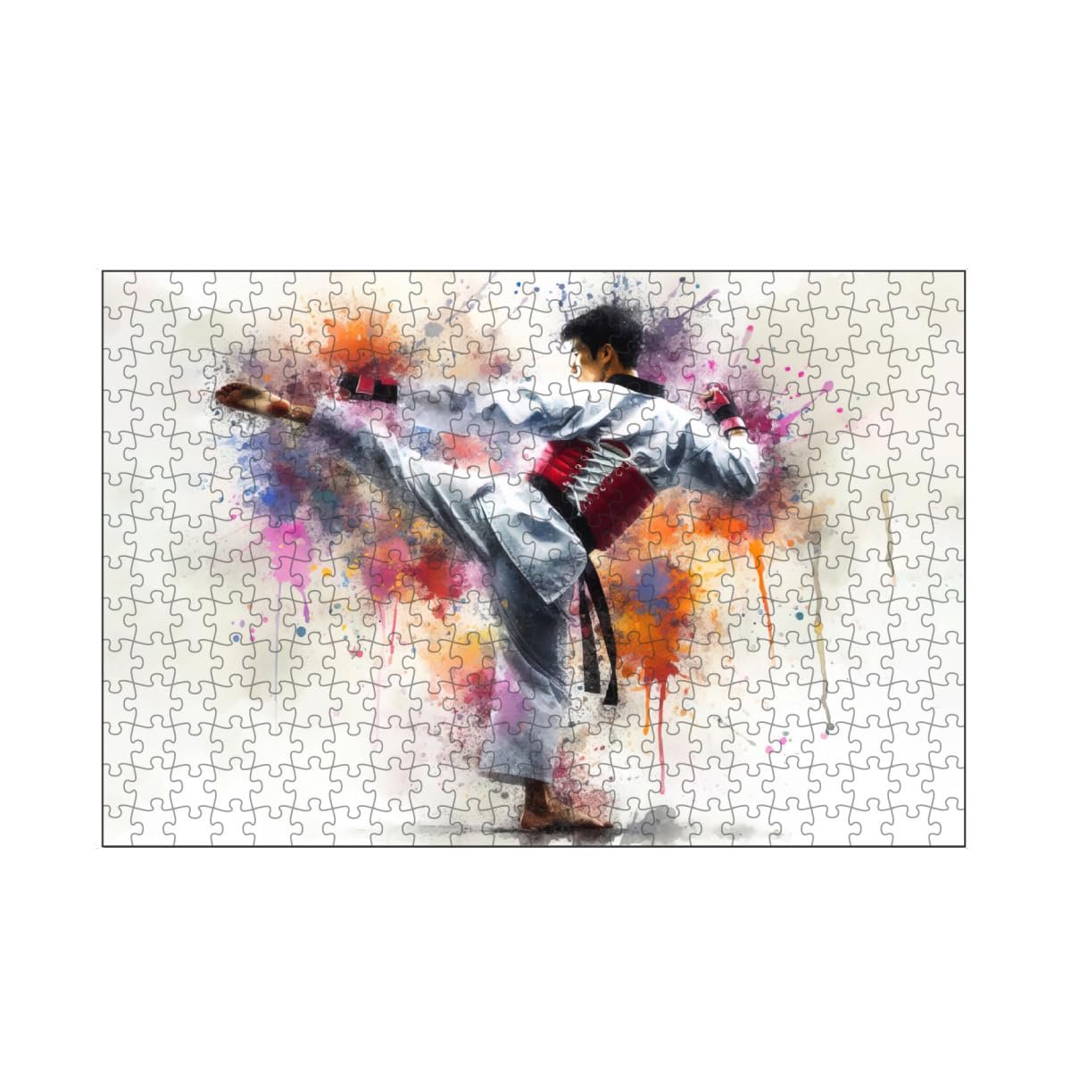 Пазл artboxONE Puzzle M Sport Karate Martial Art in Watercolour разноцветный 266 элементов, фото №1