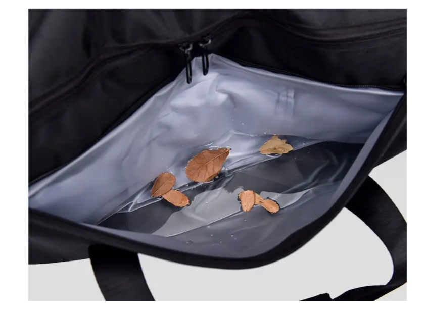 Сумка спортивна з відділенням для взуття чорна, фото №1