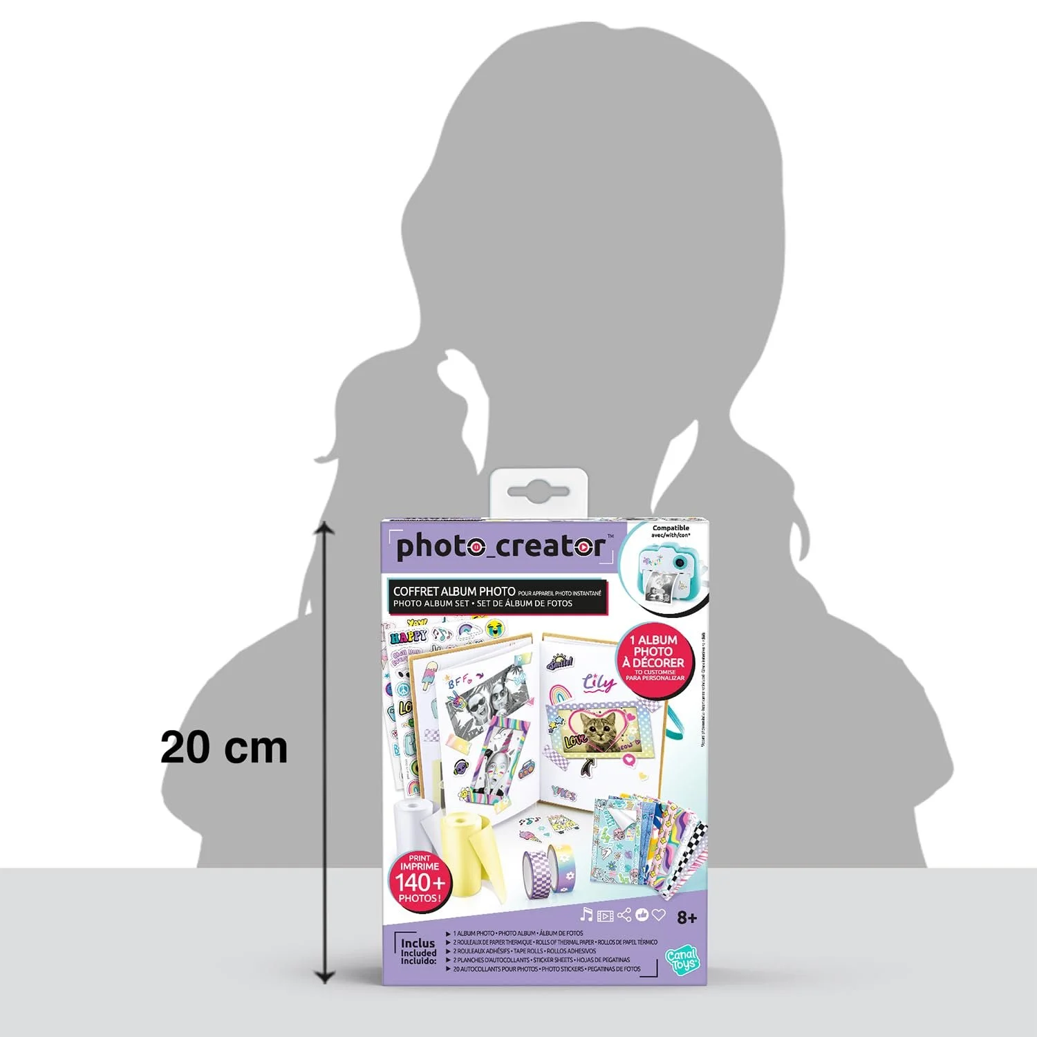 Альбом для фотографий Canal Toys Creator Compatible с 2 рулонами бумаги, 2 листами наклеек и 20 самоклеящимися рамками для фотографий Multi-Colour, фото №10 Альбом для фотографий Canal Toys Creator Compatible с 2 рулонами бумаги, 2 листами наклеек и 20 самоклеящимися рамками для фотографий Multi-Colour, фото №10