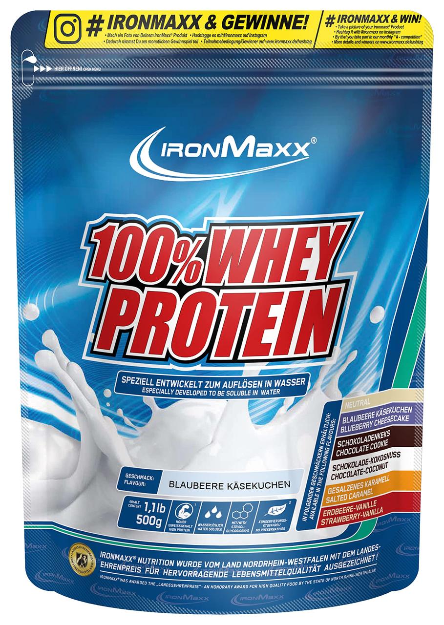 Протеин Ironmaxx 100 Whey Protein 500 g Blueberry-Cheesecake, фото №1 Протеин Ironmaxx 100 Whey Protein 500 g Blueberry-Cheesecake, фото №1