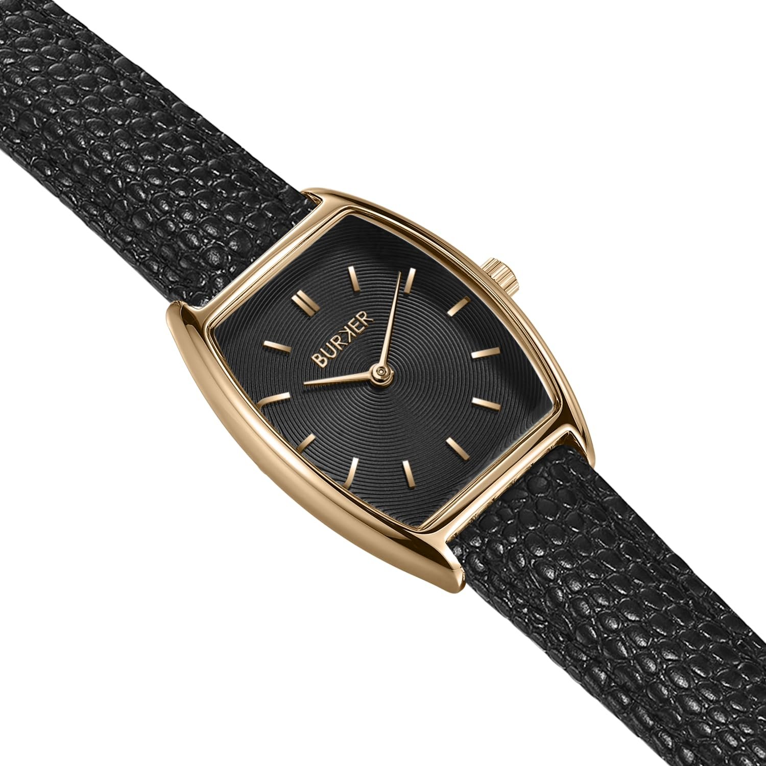 Женские часы BURKER Grace Овальные Аналоговые Кварцевые 25 мм Черная Кожа, Золотой Черный, фото №3 Женские часы BURKER Grace Овальные Аналоговые Кварцевые 25 мм Черная Кожа, Золотой Черный, фото №3