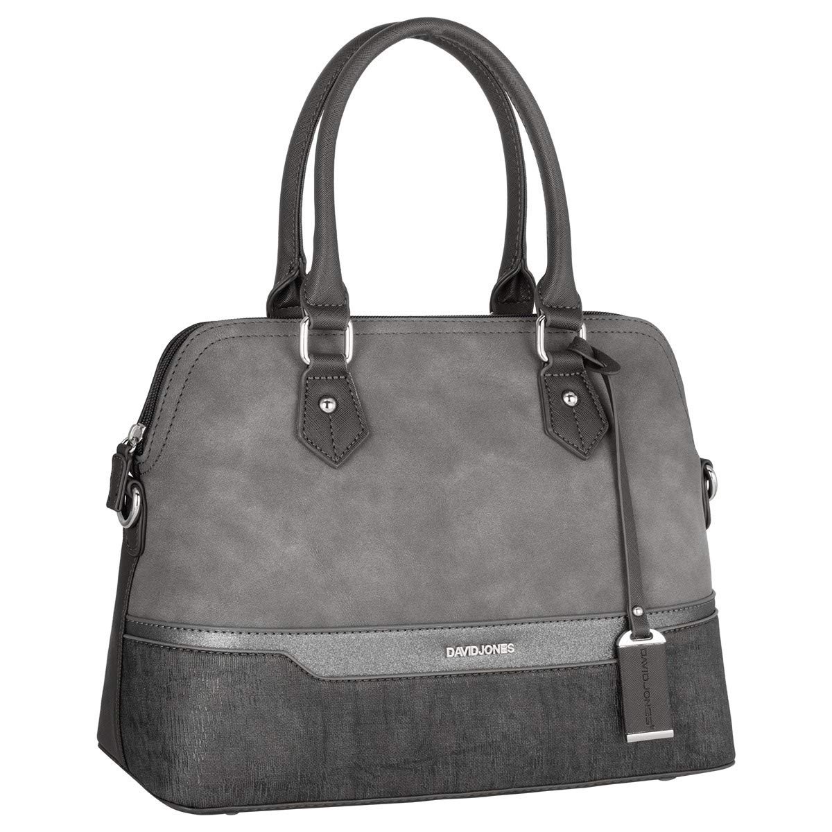 Сумка з короткими ручками David Jones Bugatti Bowling Style, зі штучної шкіри, багатокольорова смугаста, темно-сіра, фото №4