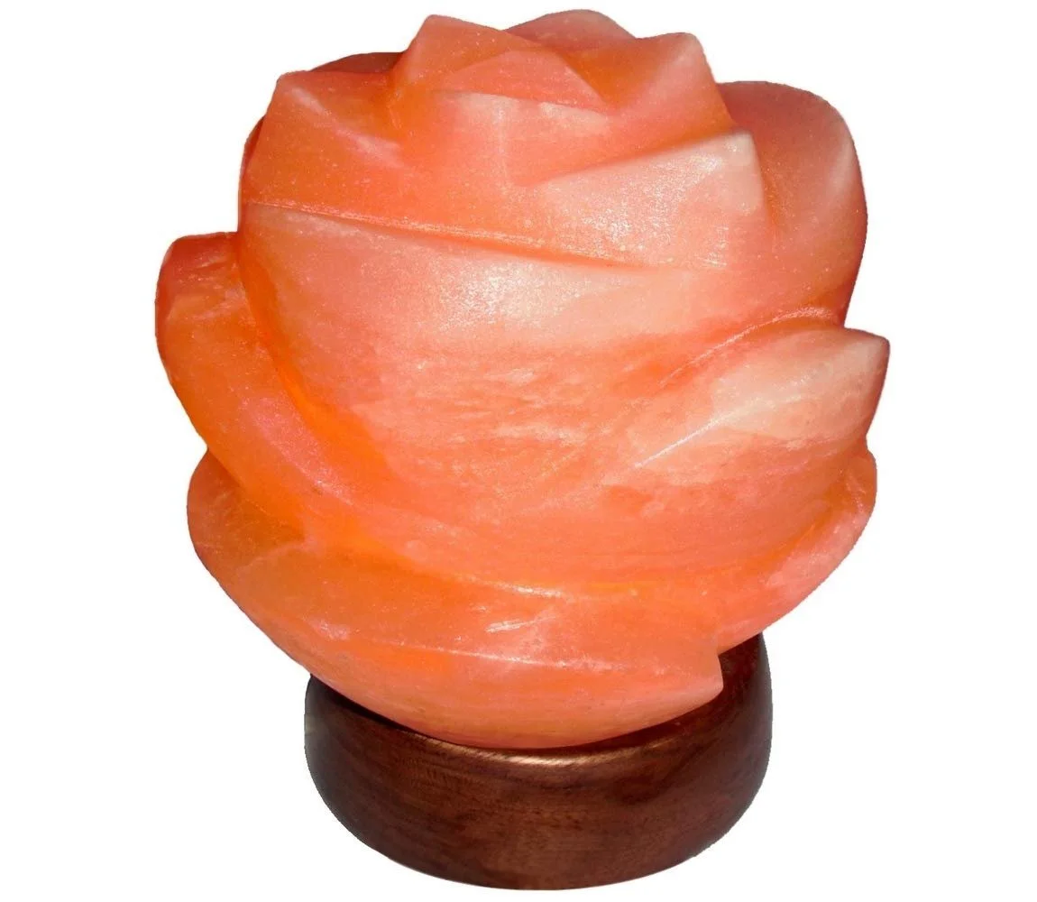 Настільна лампа Rabalux Flores 2676 декоративна сольова E14 1x15 Вт Ø 15 см висота 18 см помаранчева, фото №1