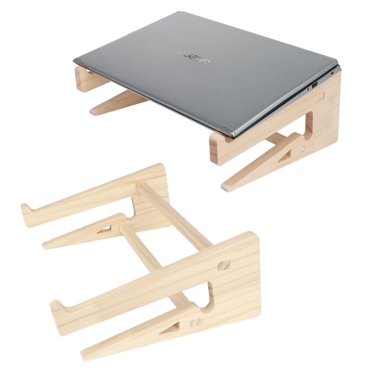 Подставка для ноутбука Деревянная Подставка для планшета Деревянный Ноутбук Подставка для ноутбука Вентилируемая Удобная высота Легко носить с собой (A), фото №3 Подставка для ноутбука Деревянная Подставка для планшета Деревянный Ноутбук Подставка для ноутбука Вентилируемая Удобная высота Легко носить с собой (A), фото №3