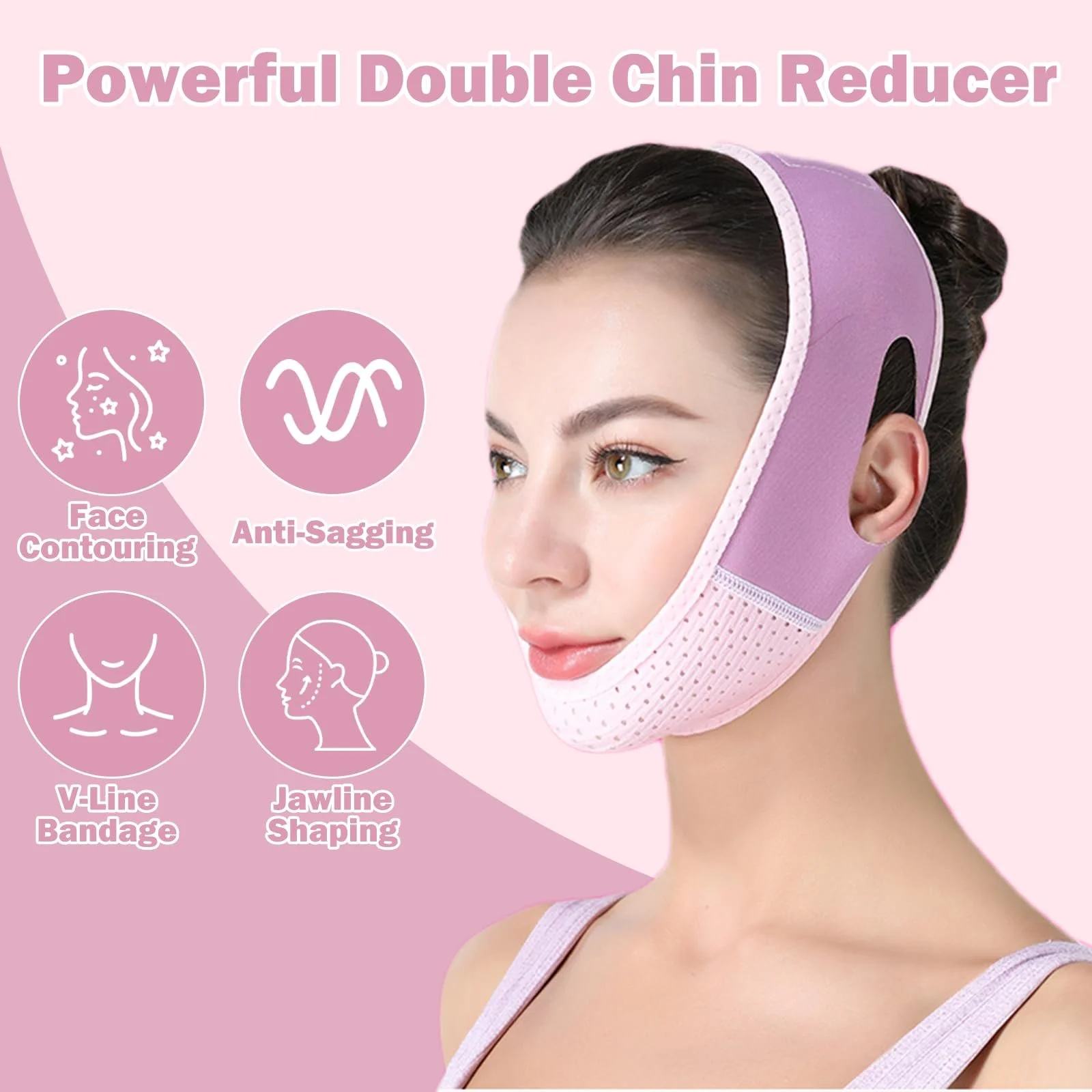 Маска V-образная многоразовая для лица V-Shape Поддерживающая для подтяжки контура лица, фото №3