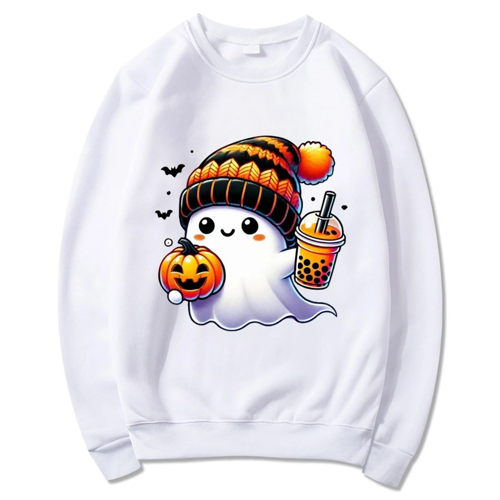 Хеллоуин Топы Женские Хеллоуин Толстовки Женская Милая Рубашка с Длинным Рукавом Сезонные Толстовки Осенняя Мода 2024 Хеллоуин Пушистая Зимняя Одежда, фото №2