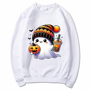 Хеллоуин Топы Женские Хеллоуин Толстовки Женская Милая Рубашка с Длинным Рукавом Сезонные Толстовки Осенняя Мода 2024 Хеллоуин Пушистая Зимняя Одежда synthetic.ua - Фото 1