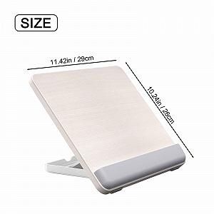 Регулируемая подставка для ноутбука, складная подставка для книг с эластичными боковыми зажимами, многоцелевая складная подставка для книг, складная подставка для чтения, для нот, рецептов, рисования synthetic.ua - Фото 1