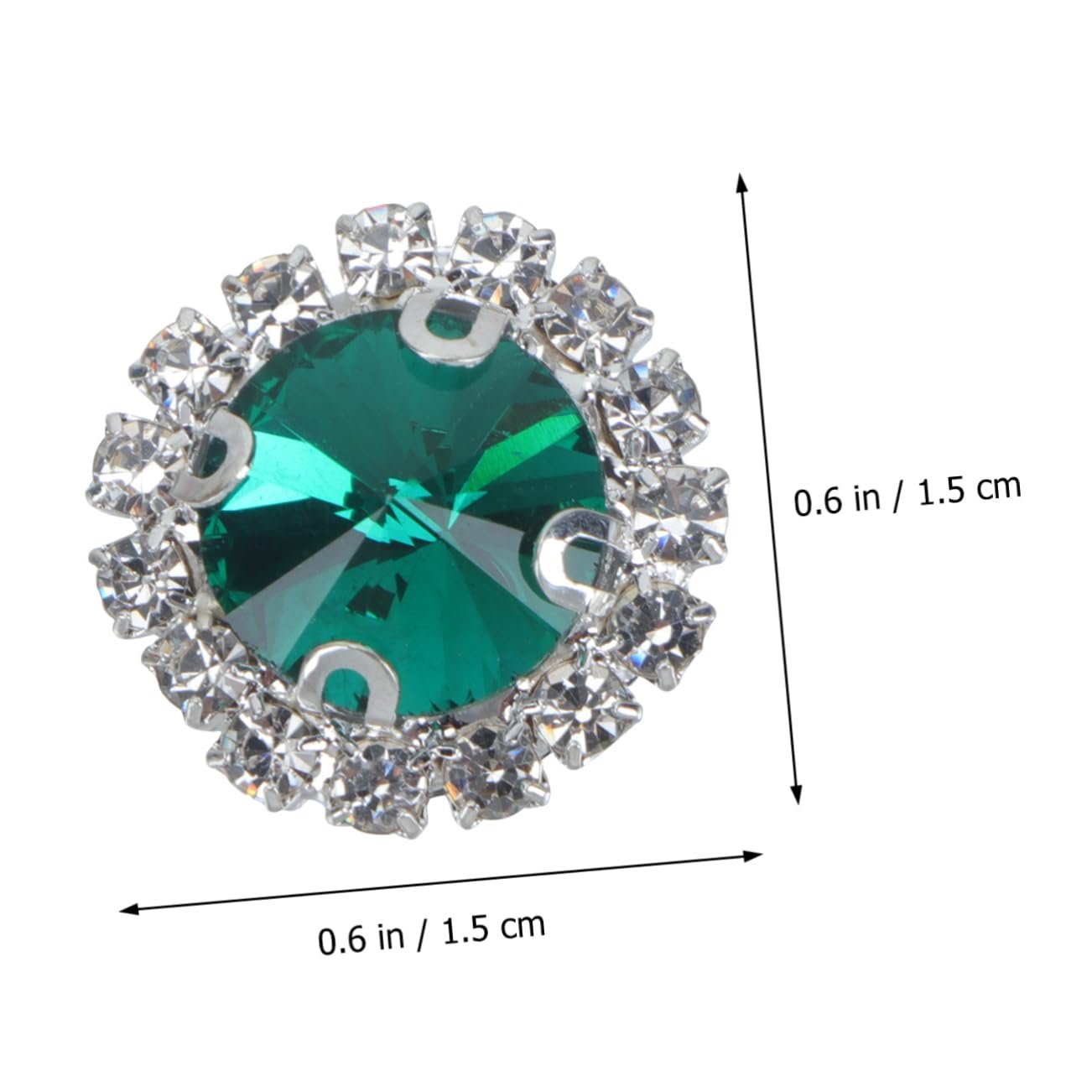 Стразы Круглые Зеленые 60 шт., фото №6