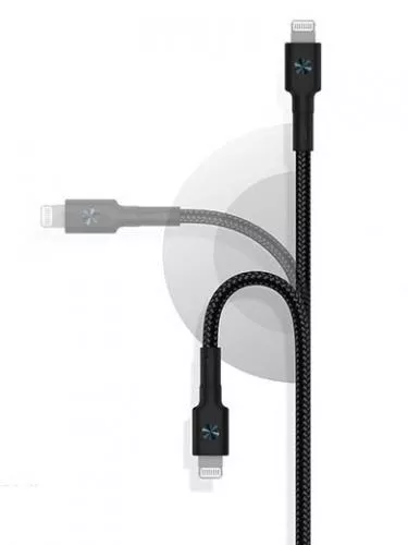 Кабель Xiaomi ZMi Kevlar USB-C/Lighting 30cm AL872 Black 43615, фото №3