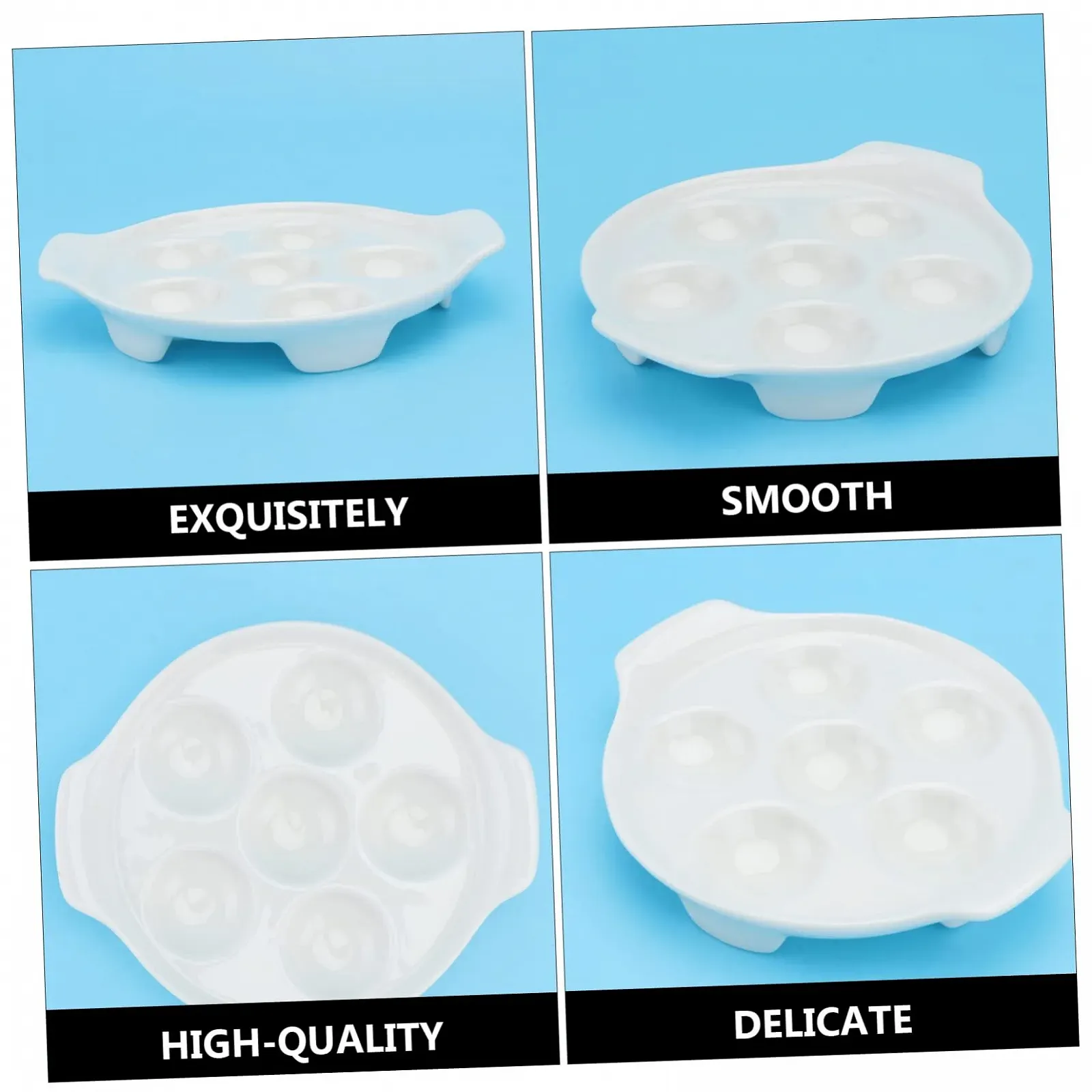 Форма для запекания улиток BESTYASH керамическая на 6 лунок Белая, фото №4