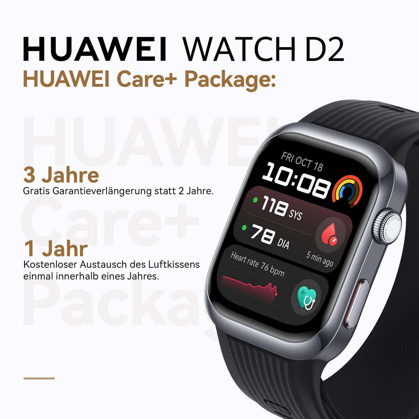 Смарт-годинник HUAWEI Watch D2, 1.82 дюйми AMOLED-дисплей, монітор артеріального тиску, Slim Design, ECG, Gold, фото №3