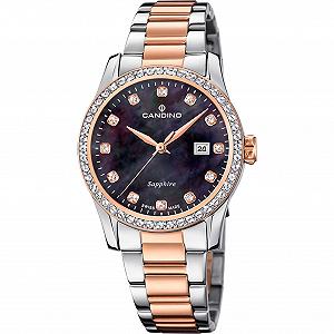 Женские часы Candino Lady Elegance Multi C4741/5, корпус из нержавеющей стали, серебристый ремешок из нержавеющей стали, черный, Браслет - Фото 1