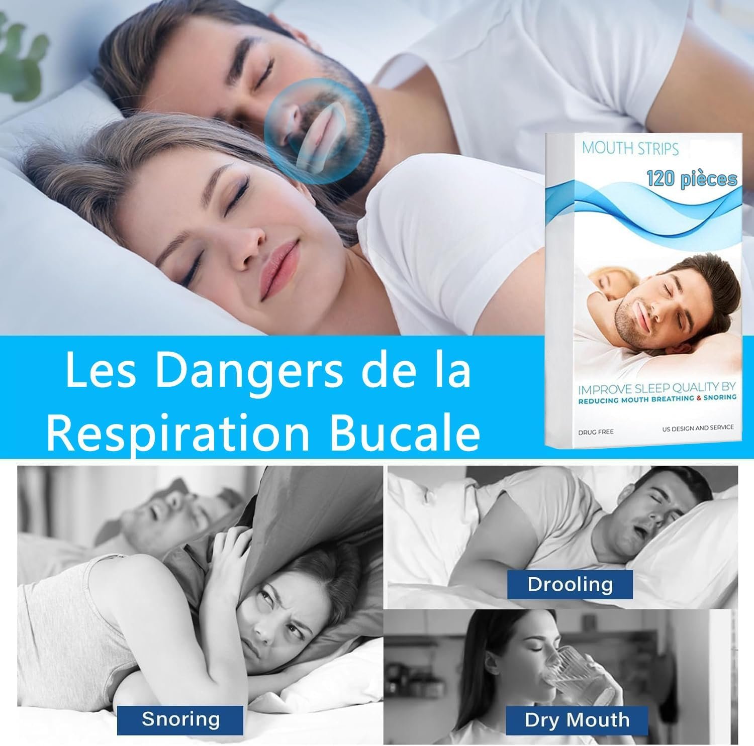 Пластирі для рота для сну 120 шт., фото №7