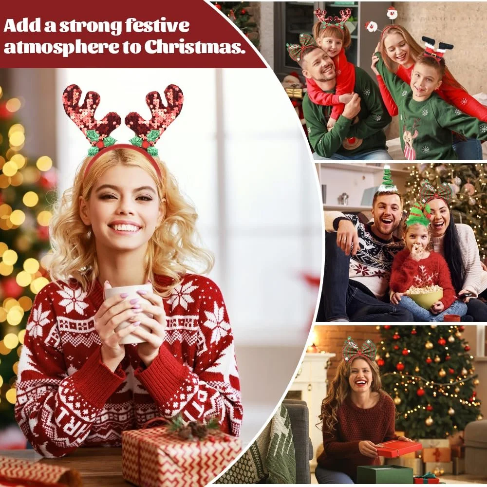 Набор из 6 рождественских обручей для волос., фото №7