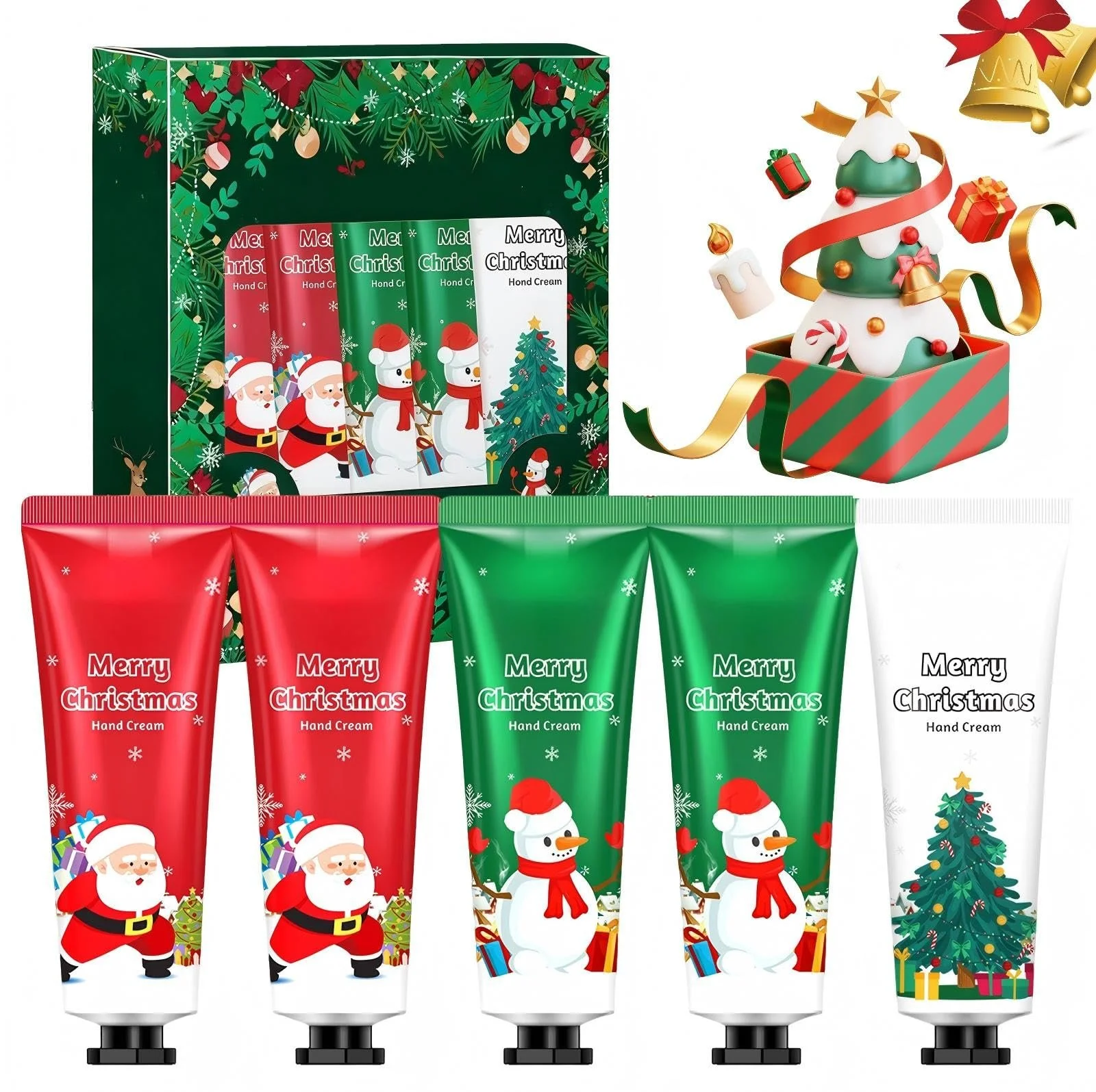 Крем для рук Набор для ухода за кожей на Рождество Увлажняющий Набор для ухода за кожей для женщин и девочек, фото №1