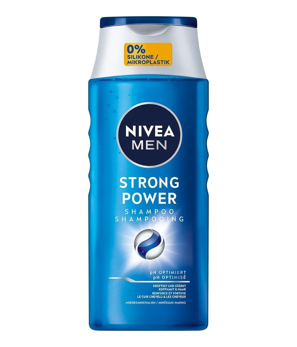 Шампунь NIVEA MEN Strong Power для зміцнення волосся з морськими мінералами, 250 мл, фото №1 Шампунь NIVEA MEN Strong Power для зміцнення волосся з морськими мінералами, 250 мл, фото №1