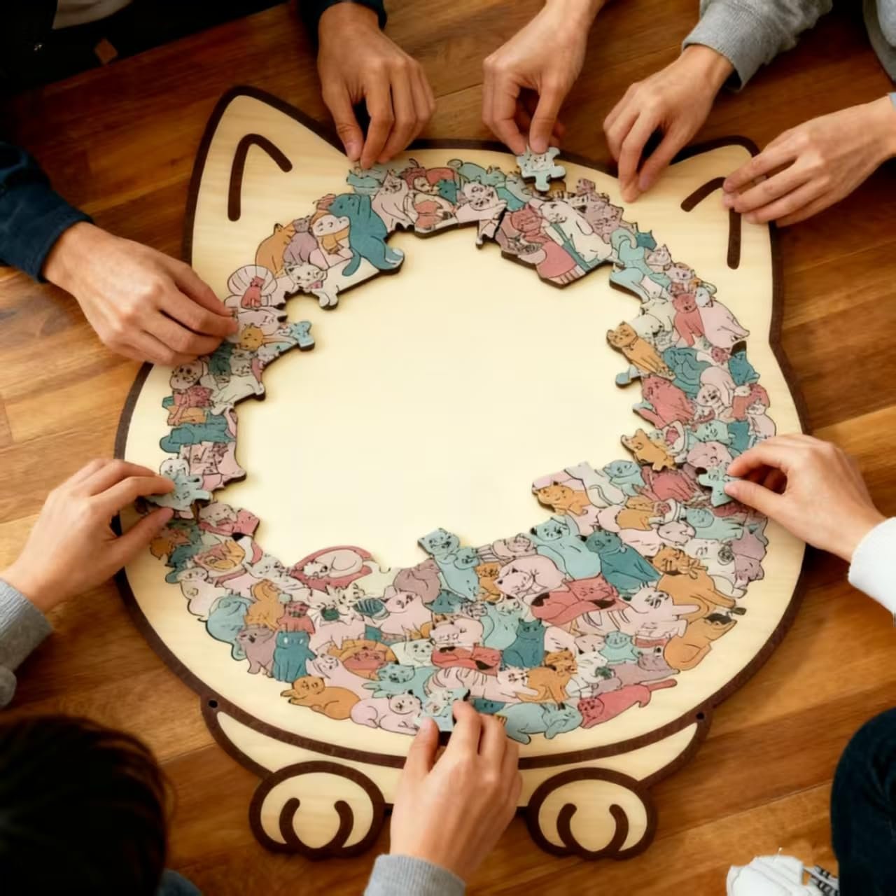 Деревянные пазлы Morandi Кот 135 деталей, с фигурной рамкой, фото №3 Деревянные пазлы Morandi Кот 135 деталей, с фигурной рамкой, фото №3