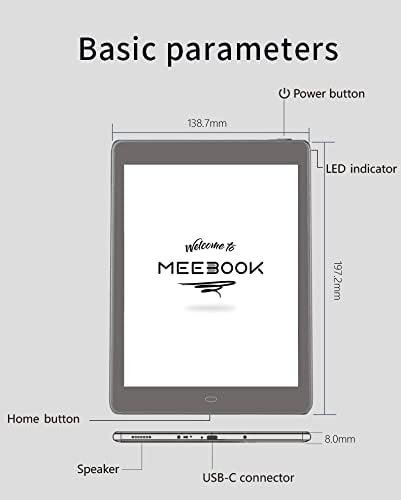 Електронна книга 7.8" Meebook P78 Pro / 32Gb / Android 11 / Wi-Fi / Bluetooth / Micro SD / E-Ink екран (1404 x 1872) / Сірий, фото №9