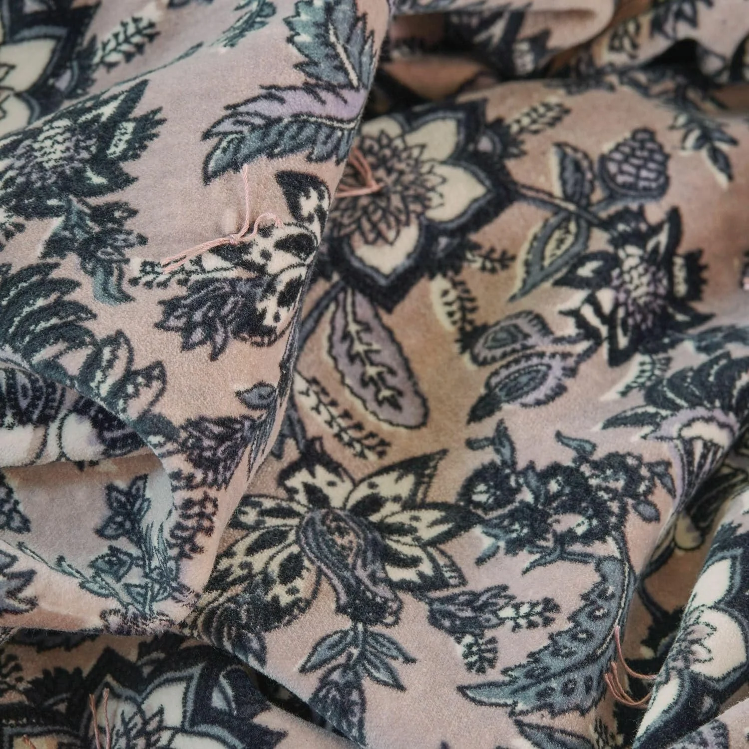 Покривало Loberon Elarion Квітковий візерунок М'який на дотик Рожевий/Блакитний, фото №5