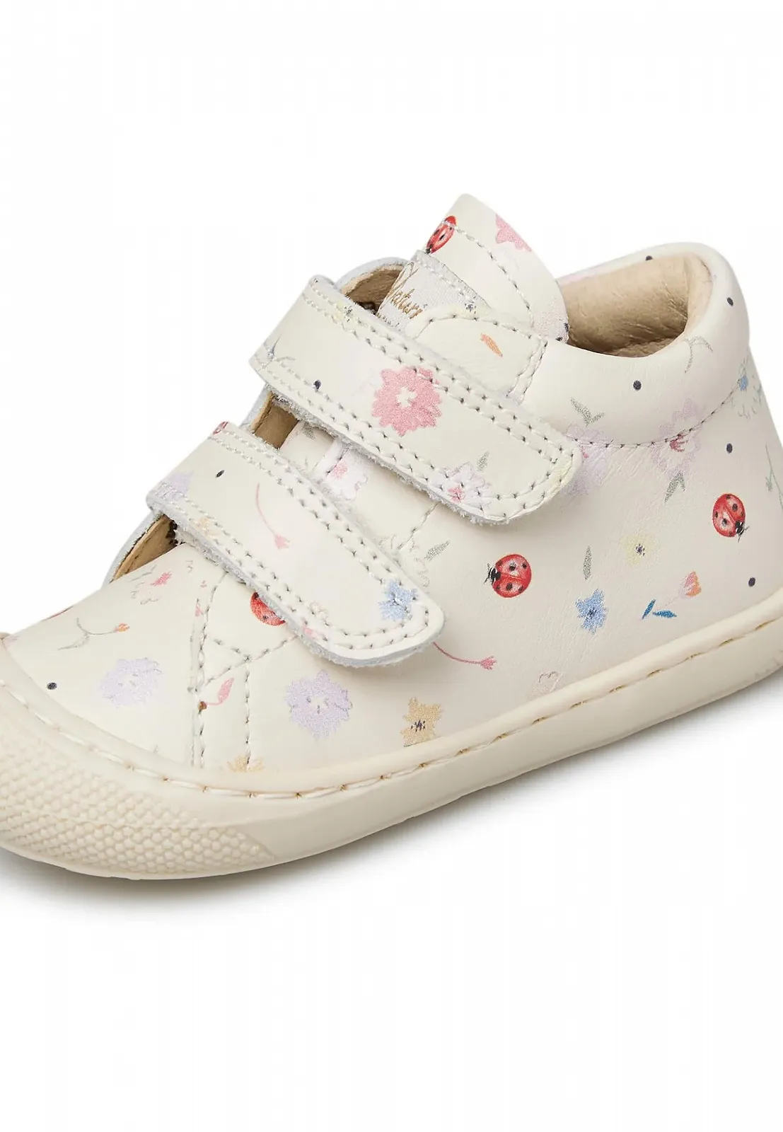 Первые шагающие ботинки Naturino Кожа с цветочным принтом, фото №6